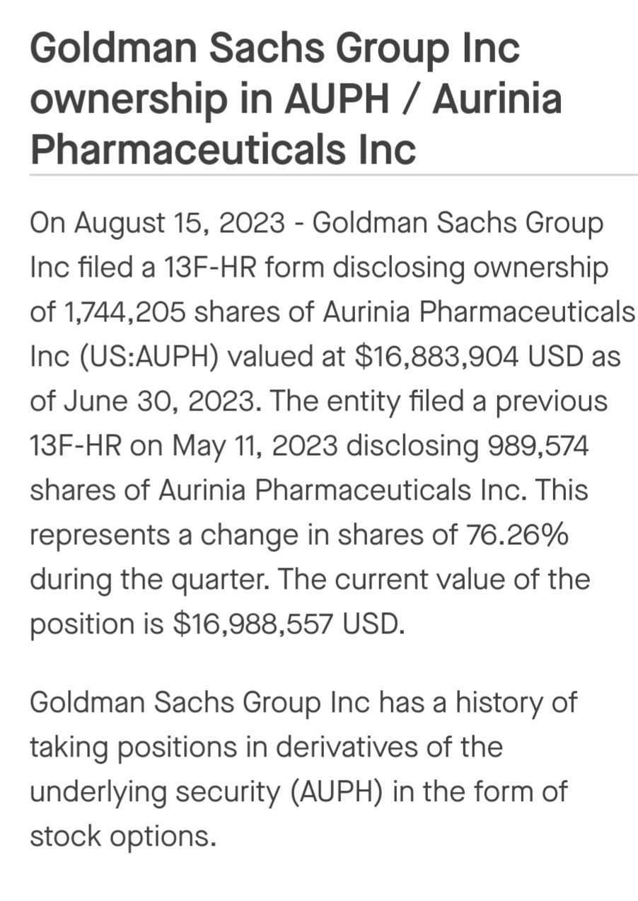 Aurinia Pharmaceuticals Inc (AUPH): Passing Info From ST… Https://sih ...